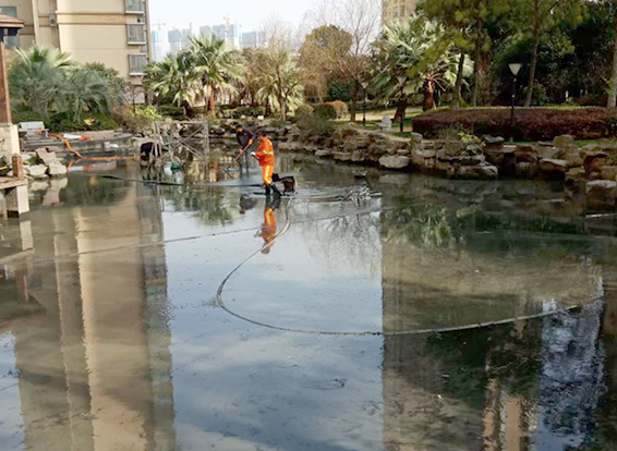 延寿景观池淤泥清理